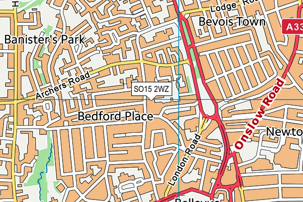 SO15 2WZ map - OS VectorMap District (Ordnance Survey) SO15 2WZ map - OS VectorMap District (Ordnance Survey)