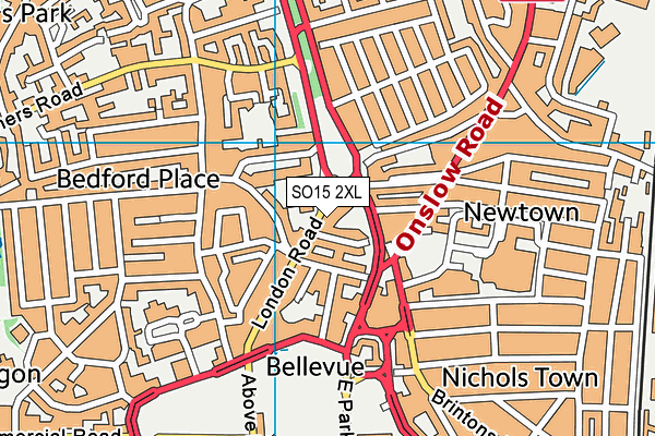 SO15 2XL map - OS VectorMap District (Ordnance Survey) SO15 2XL map - OS VectorMap District (Ordnance Survey)