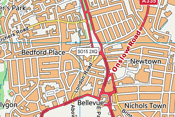 SO15 2XQ map - OS VectorMap District (Ordnance Survey) SO15 2XQ map - OS VectorMap District (Ordnance Survey)