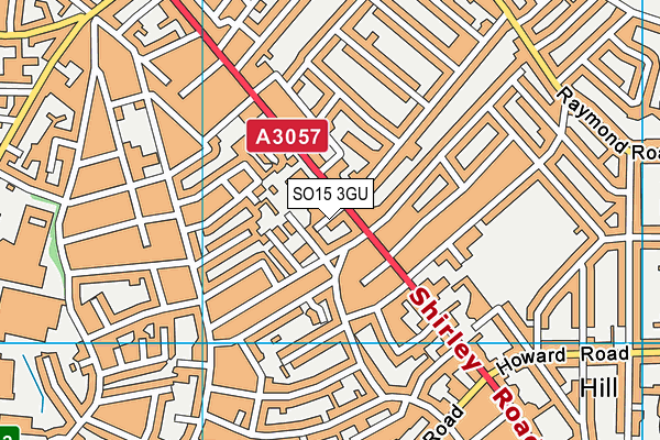 SO15 3GU map - OS VectorMap District (Ordnance Survey) SO15 3GU map - OS VectorMap District (Ordnance Survey)