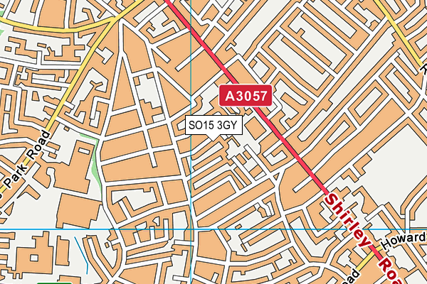 SO15 3GY map - OS VectorMap District (Ordnance Survey) SO15 3GY map - OS VectorMap District (Ordnance Survey)