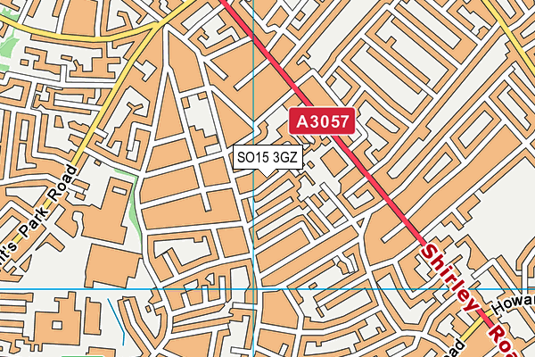 SO15 3GZ map - OS VectorMap District (Ordnance Survey) SO15 3GZ map - OS VectorMap District (Ordnance Survey)