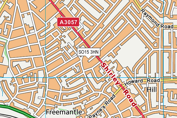 SO15 3HN map - OS VectorMap District (Ordnance Survey) SO15 3HN map - OS VectorMap District (Ordnance Survey)