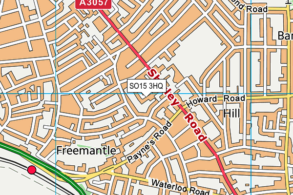 SO15 3HQ map - OS VectorMap District (Ordnance Survey) SO15 3HQ map - OS VectorMap District (Ordnance Survey)