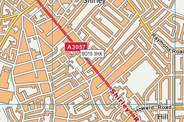 SO15 3HX map - OS VectorMap District (Ordnance Survey) SO15 3HX map - OS VectorMap District (Ordnance Survey)