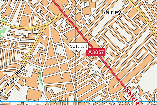 SO15 3JH map - OS VectorMap District (Ordnance Survey)