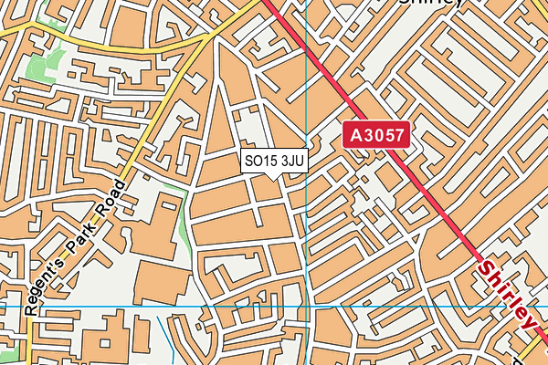 SO15 3JU map - OS VectorMap District (Ordnance Survey) SO15 3JU map - OS VectorMap District (Ordnance Survey)