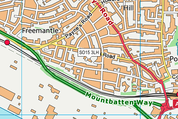 SO15 3LH map - OS VectorMap District (Ordnance Survey) SO15 3LH map - OS VectorMap District (Ordnance Survey)
