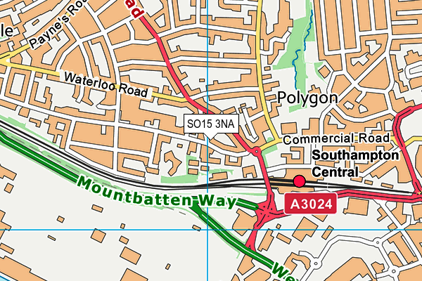 SO15 3NA map - OS VectorMap District (Ordnance Survey) SO15 3NA map - OS VectorMap District (Ordnance Survey)