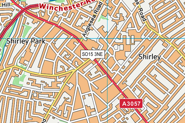 SO15 3NE map - OS VectorMap District (Ordnance Survey) SO15 3NE map - OS VectorMap District (Ordnance Survey)