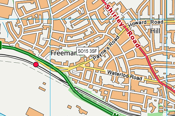 SO15 3SF map - OS VectorMap District (Ordnance Survey) SO15 3SF map - OS VectorMap District (Ordnance Survey)