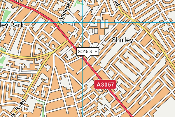 SO15 3TE map - OS VectorMap District (Ordnance Survey) SO15 3TE map - OS VectorMap District (Ordnance Survey)