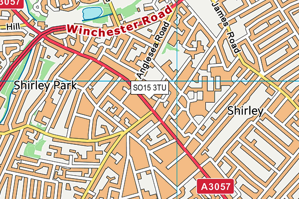 SO15 3TU map - OS VectorMap District (Ordnance Survey) SO15 3TU map - OS VectorMap District (Ordnance Survey)