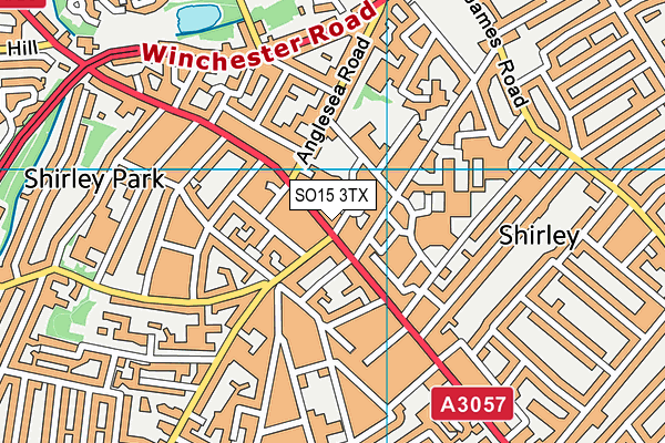 SO15 3TX map - OS VectorMap District (Ordnance Survey) SO15 3TX map - OS VectorMap District (Ordnance Survey)