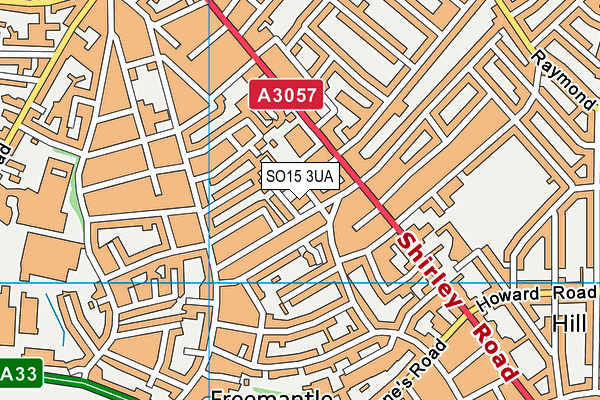 SO15 3UA map - OS VectorMap District (Ordnance Survey) SO15 3UA map - OS VectorMap District (Ordnance Survey)