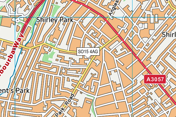 SO15 4AG map - OS VectorMap District (Ordnance Survey) SO15 4AG map - OS VectorMap District (Ordnance Survey)
