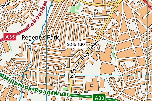 SO15 4GQ map - OS VectorMap District (Ordnance Survey) SO15 4GQ map - OS VectorMap District (Ordnance Survey)