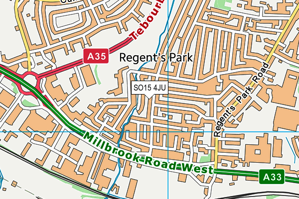 SO15 4JU map - OS VectorMap District (Ordnance Survey) SO15 4JU map - OS VectorMap District (Ordnance Survey)