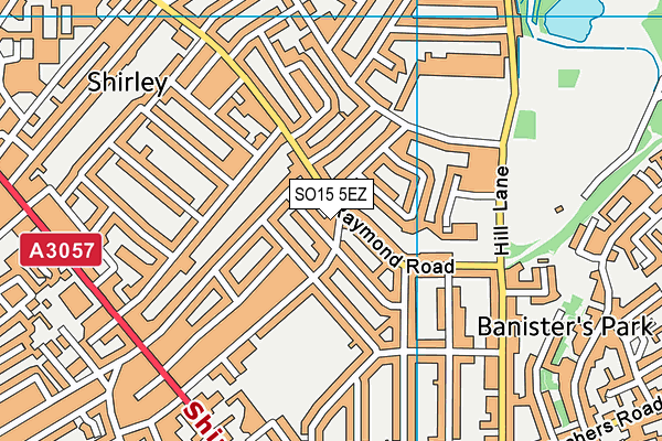 SO15 5EZ map - OS VectorMap District (Ordnance Survey) SO15 5EZ map - OS VectorMap District (Ordnance Survey)