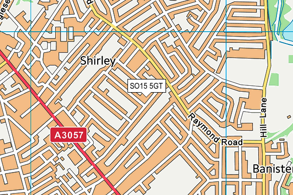 SO15 5GT map - OS VectorMap District (Ordnance Survey) SO15 5GT map - OS VectorMap District (Ordnance Survey)
