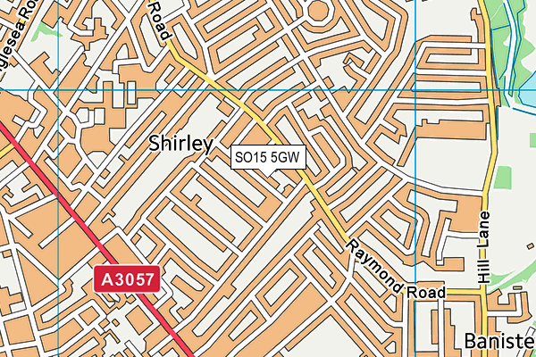 SO15 5GW map - OS VectorMap District (Ordnance Survey) SO15 5GW map - OS VectorMap District (Ordnance Survey)
