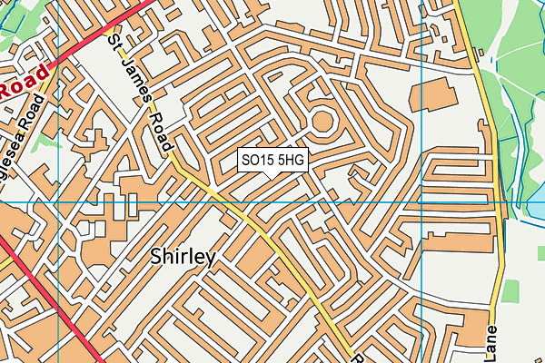 SO15 5HG map - OS VectorMap District (Ordnance Survey) SO15 5HG map - OS VectorMap District (Ordnance Survey)