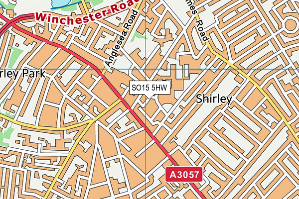 SO15 5HW map - OS VectorMap District (Ordnance Survey) SO15 5HW map - OS VectorMap District (Ordnance Survey)