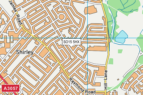 SO15 5HX map - OS VectorMap District (Ordnance Survey) SO15 5HX map - OS VectorMap District (Ordnance Survey)