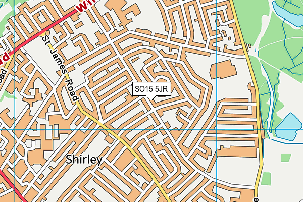 SO15 5JR map - OS VectorMap District (Ordnance Survey) SO15 5JR map - OS VectorMap District (Ordnance Survey)
