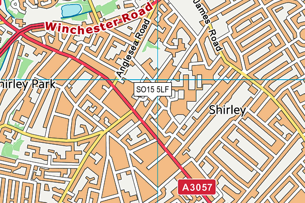 SO15 5LF map - OS VectorMap District (Ordnance Survey) SO15 5LF map - OS VectorMap District (Ordnance Survey)