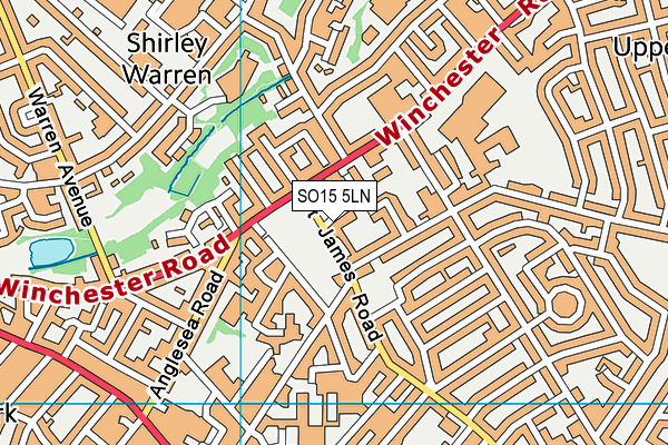 SO15 5LN map - OS VectorMap District (Ordnance Survey) SO15 5LN map - OS VectorMap District (Ordnance Survey)