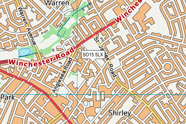 SO15 5LX map - OS VectorMap District (Ordnance Survey) SO15 5LX map - OS VectorMap District (Ordnance Survey)