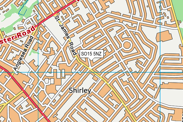 SO15 5NZ map - OS VectorMap District (Ordnance Survey) SO15 5NZ map - OS VectorMap District (Ordnance Survey)
