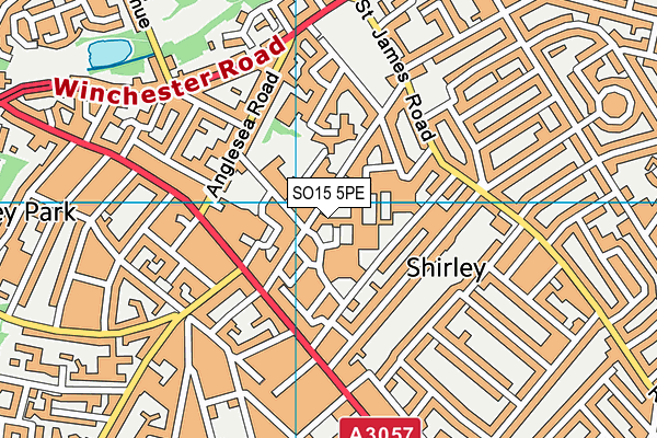 SO15 5PE map - OS VectorMap District (Ordnance Survey) SO15 5PE map - OS VectorMap District (Ordnance Survey)