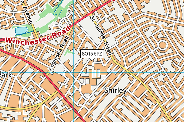 SO15 5PZ map - OS VectorMap District (Ordnance Survey) SO15 5PZ map - OS VectorMap District (Ordnance Survey)
