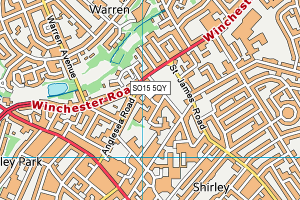 SO15 5QY map - OS VectorMap District (Ordnance Survey) SO15 5QY map - OS VectorMap District (Ordnance Survey)