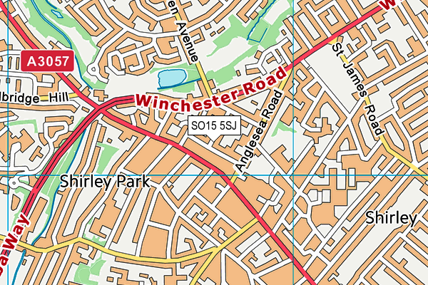 SO15 5SJ map - OS VectorMap District (Ordnance Survey) SO15 5SJ map - OS VectorMap District (Ordnance Survey)