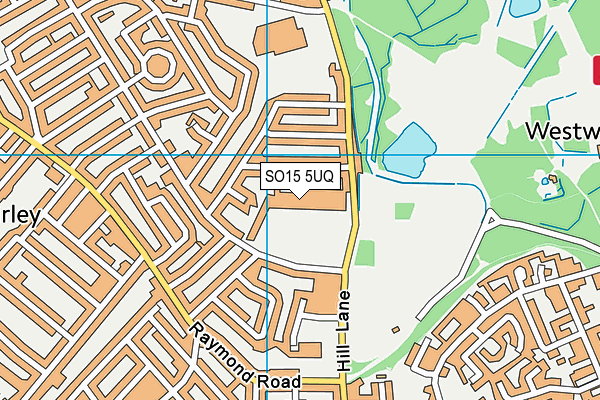 SO15 5UQ map - OS VectorMap District (Ordnance Survey) SO15 5UQ map - OS VectorMap District (Ordnance Survey)