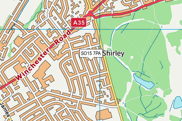 SO15 7PA map - OS VectorMap District (Ordnance Survey) SO15 7PA map - OS VectorMap District (Ordnance Survey)