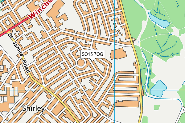 SO15 7QG map - OS VectorMap District (Ordnance Survey) SO15 7QG map - OS VectorMap District (Ordnance Survey)