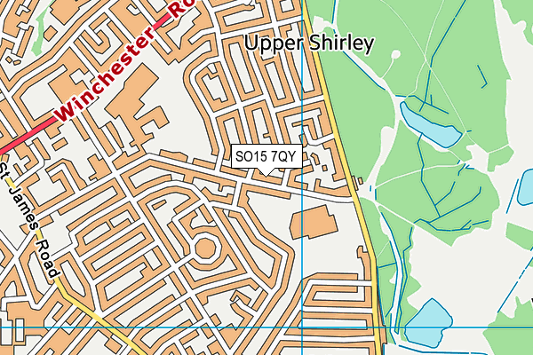 SO15 7QY map - OS VectorMap District (Ordnance Survey) SO15 7QY map - OS VectorMap District (Ordnance Survey)