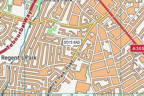 SO15 8AD map - OS VectorMap District (Ordnance Survey) SO15 8AD map - OS VectorMap District (Ordnance Survey)