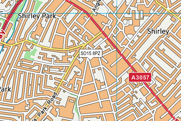 SO15 8PZ map - OS VectorMap District (Ordnance Survey) SO15 8PZ map - OS VectorMap District (Ordnance Survey)