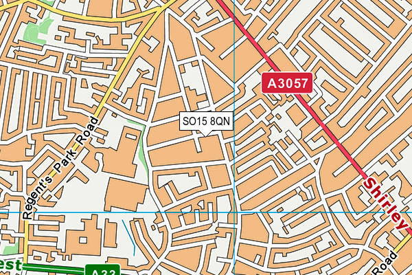 SO15 8QN map - OS VectorMap District (Ordnance Survey) SO15 8QN map - OS VectorMap District (Ordnance Survey)