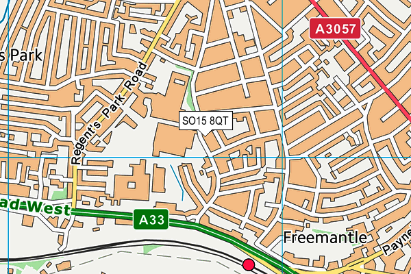 SO15 8QT map - OS VectorMap District (Ordnance Survey)