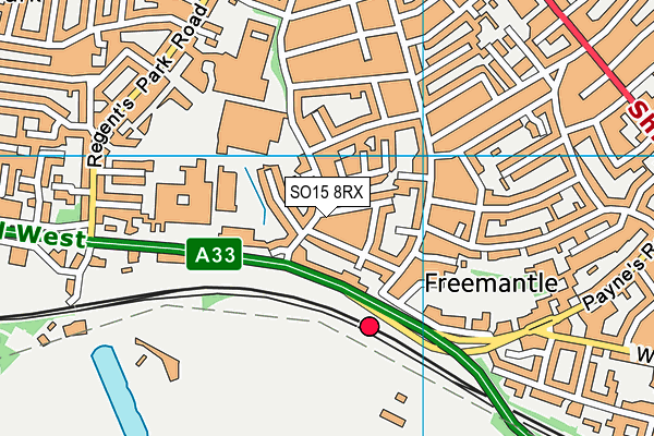 SO15 8RX map - OS VectorMap District (Ordnance Survey) SO15 8RX map - OS VectorMap District (Ordnance Survey)