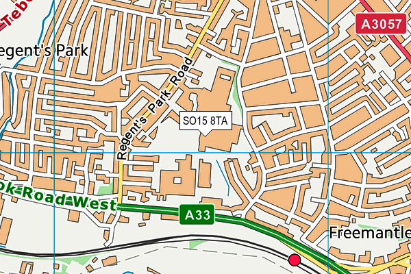 SO15 8TA map - OS VectorMap District (Ordnance Survey) SO15 8TA map - OS VectorMap District (Ordnance Survey)