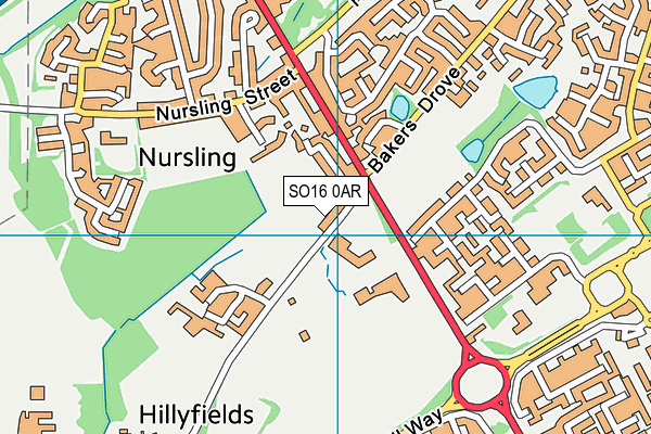 SO16 0AR map - OS VectorMap District (Ordnance Survey) SO16 0AR map - OS VectorMap District (Ordnance Survey)