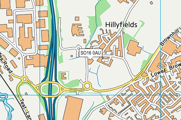 SO16 0AU map - OS VectorMap District (Ordnance Survey) SO16 0AU map - OS VectorMap District (Ordnance Survey)