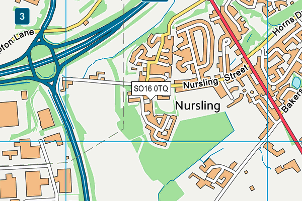 SO16 0TQ map - OS VectorMap District (Ordnance Survey) SO16 0TQ map - OS VectorMap District (Ordnance Survey)